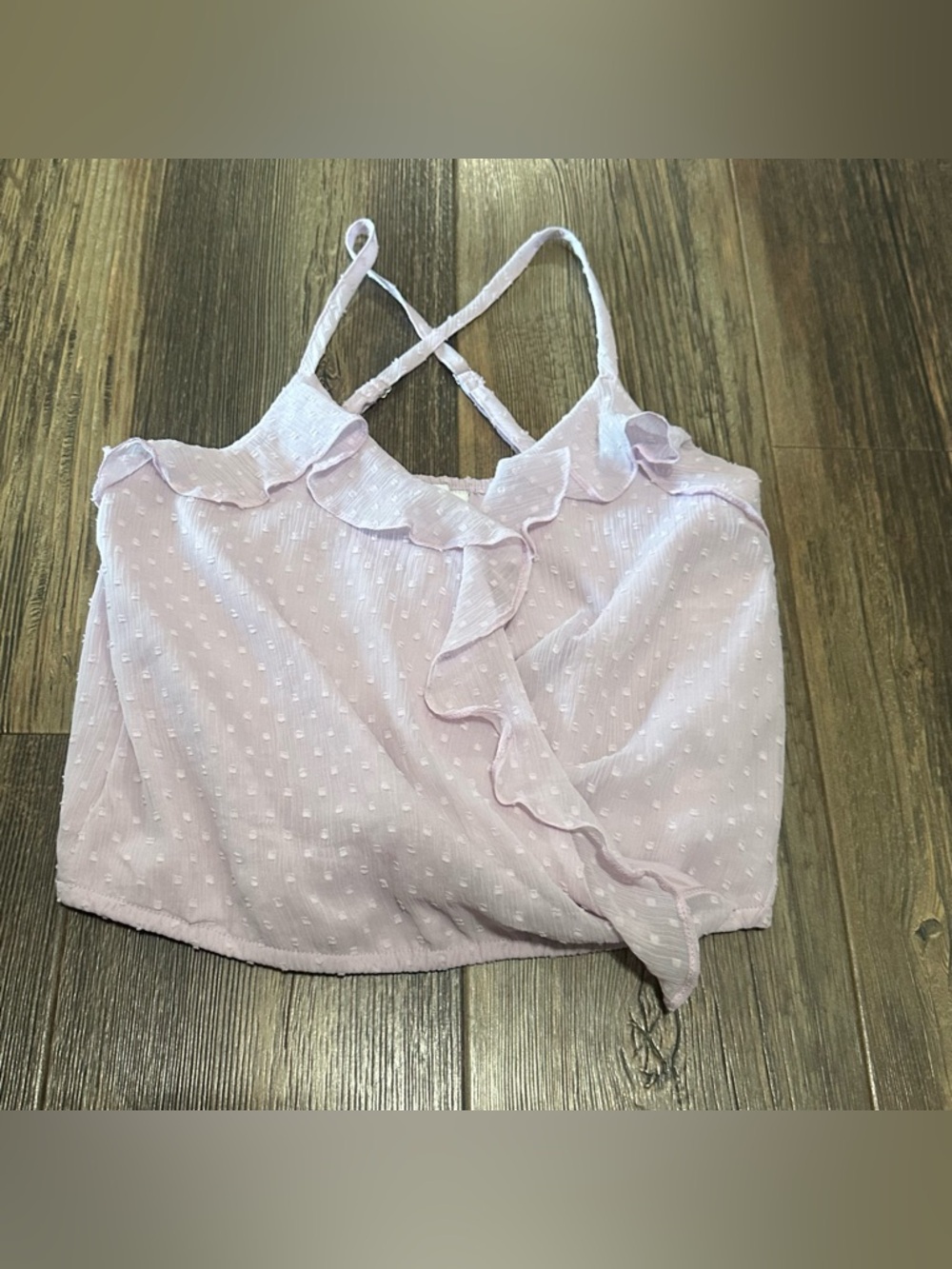 Hollister lavender camisole ruffle tank top women’s XS